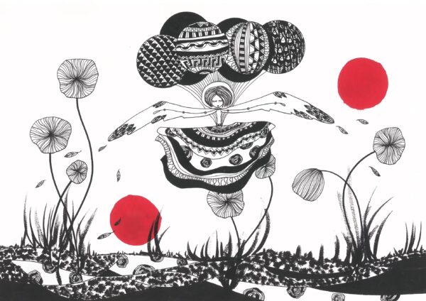 Dormeuse, dessin original, Fragola de la Vega