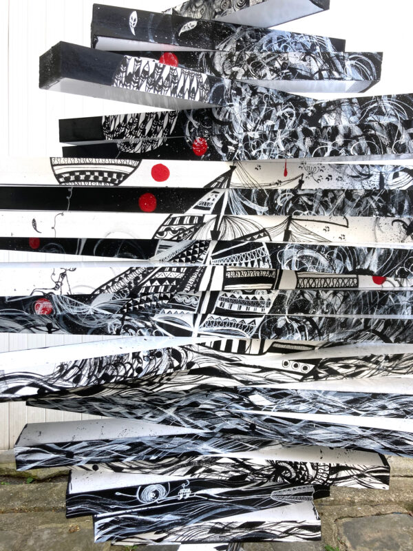 Le Bateau Ivre sculpture de Jean Paul Boyer et Fragola de la Vega