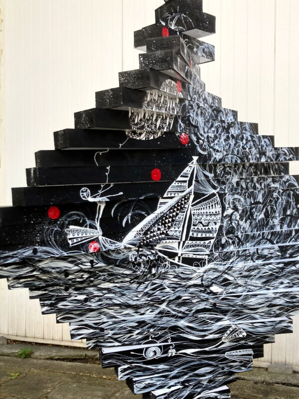 Le Bateau Ivre sculpture de Jean Paul Boyer et Fragola de la Vega