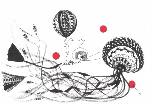 Médusée, dessin poriginal, Fragola de la Vega