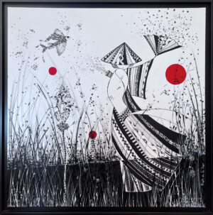 Le coeur de Nakano Taketo-toile-90x90 Le cœur de Nakano Takeko